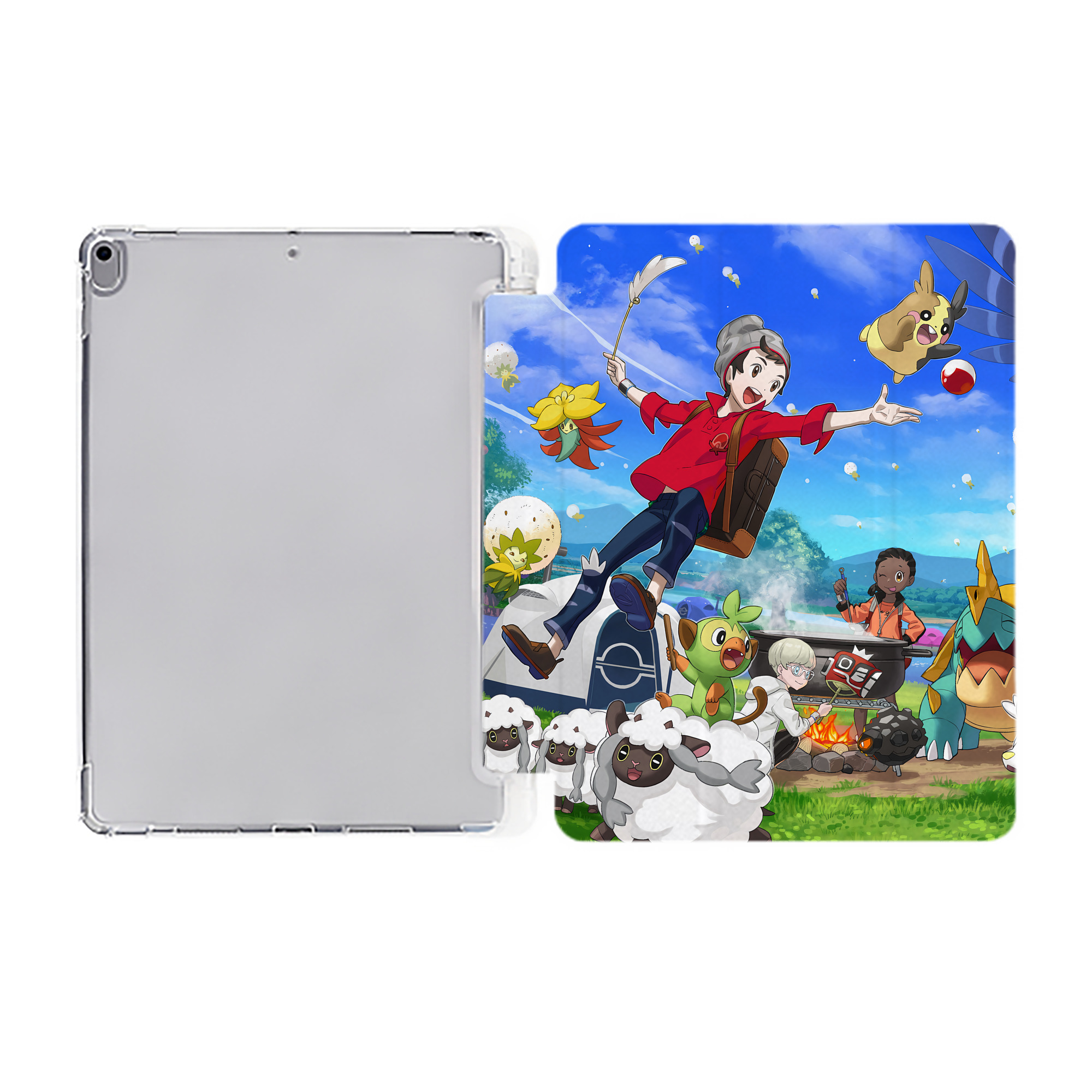 （画像用） ポケットモンスター Pokémon IPad ケース ペン収納付き 三つ折りスタンド PUレザー×シリコン 対応機種9.5/10.5/10.9インチ